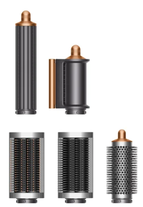 Airwrap curling barrels, smoothing brushes and dryer attachments